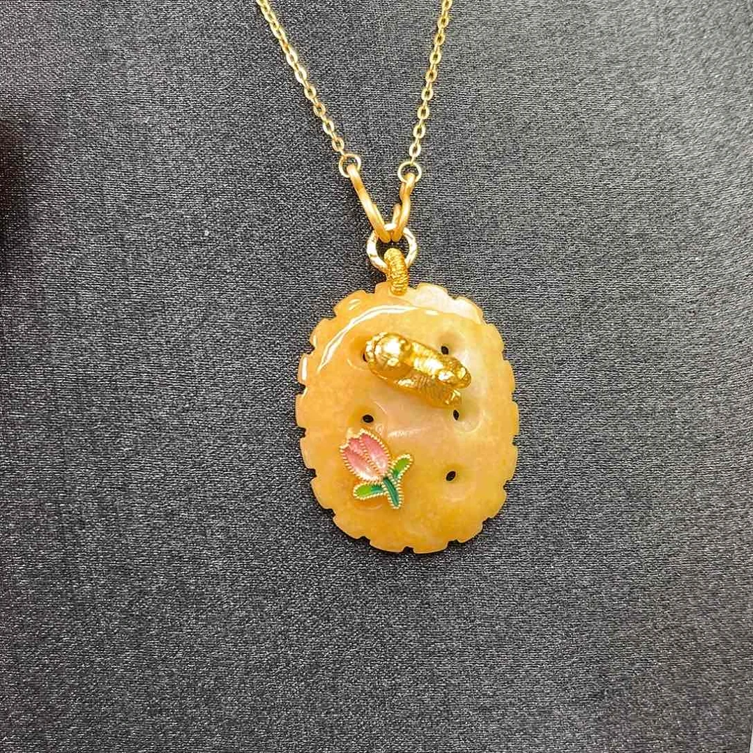 翡翠合金吊坠(赠链)