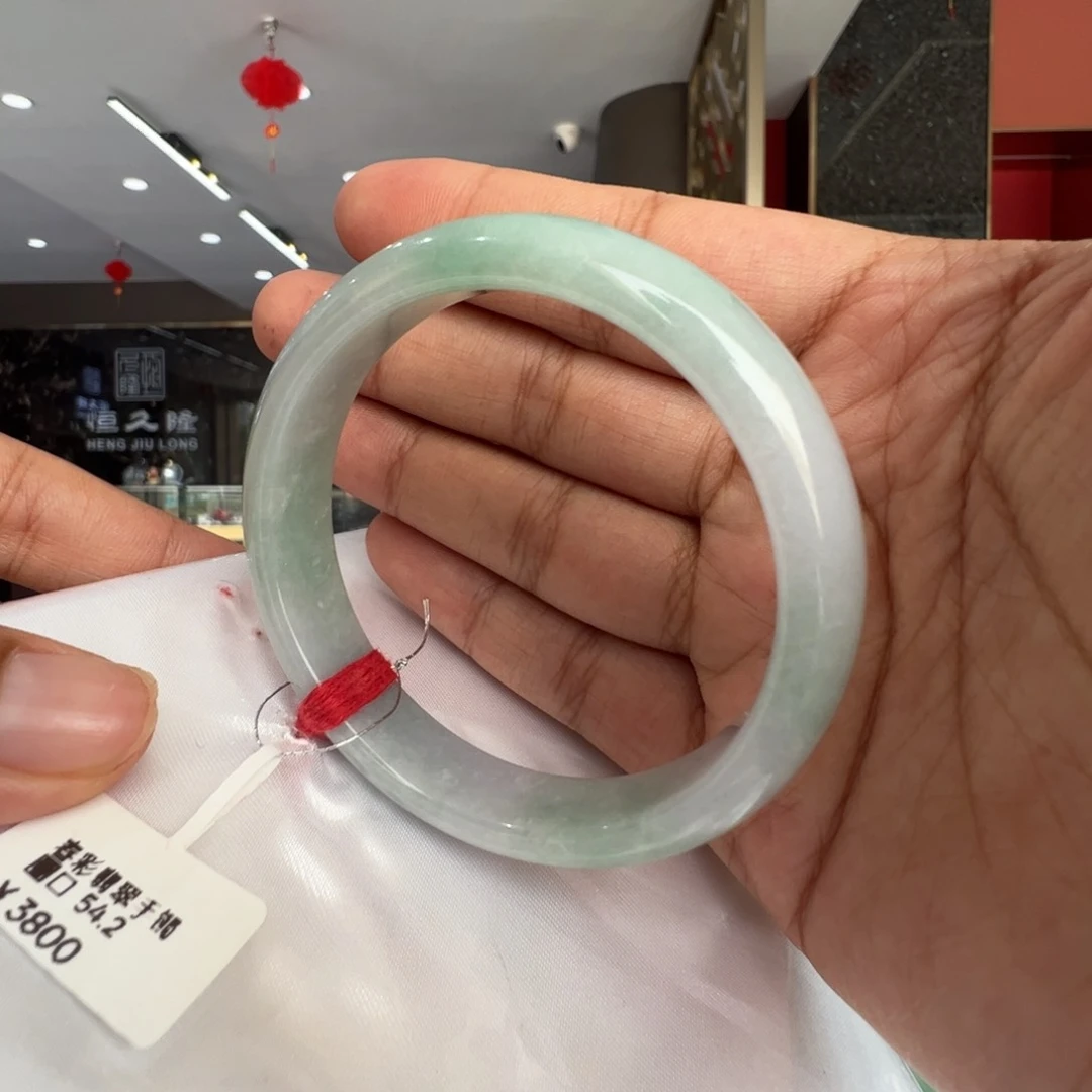 翡翠手镯未镶嵌春彩5354