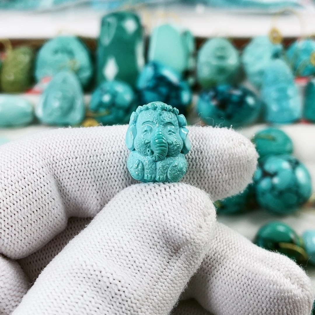 绿松石未镶嵌车挂