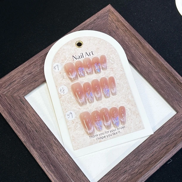 【温精灵】春夏穿戴甲温柔显白少女日常百搭美甲贴片