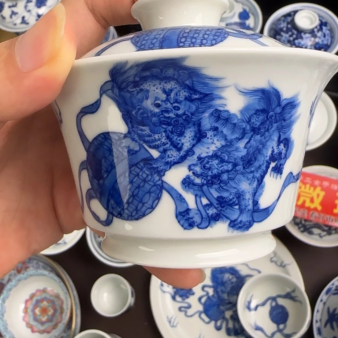 微瑕全手绘景德镇陶瓷艺术茶具