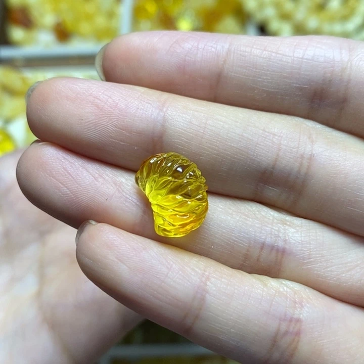 琥珀未镶嵌裸石橘子瓣