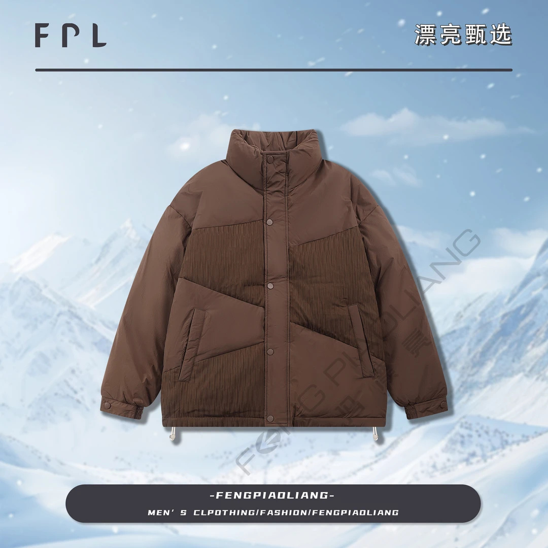 【锁温仓90羽绒服】8002冬季流行保暖不规则对称立领舒适流行情侣款