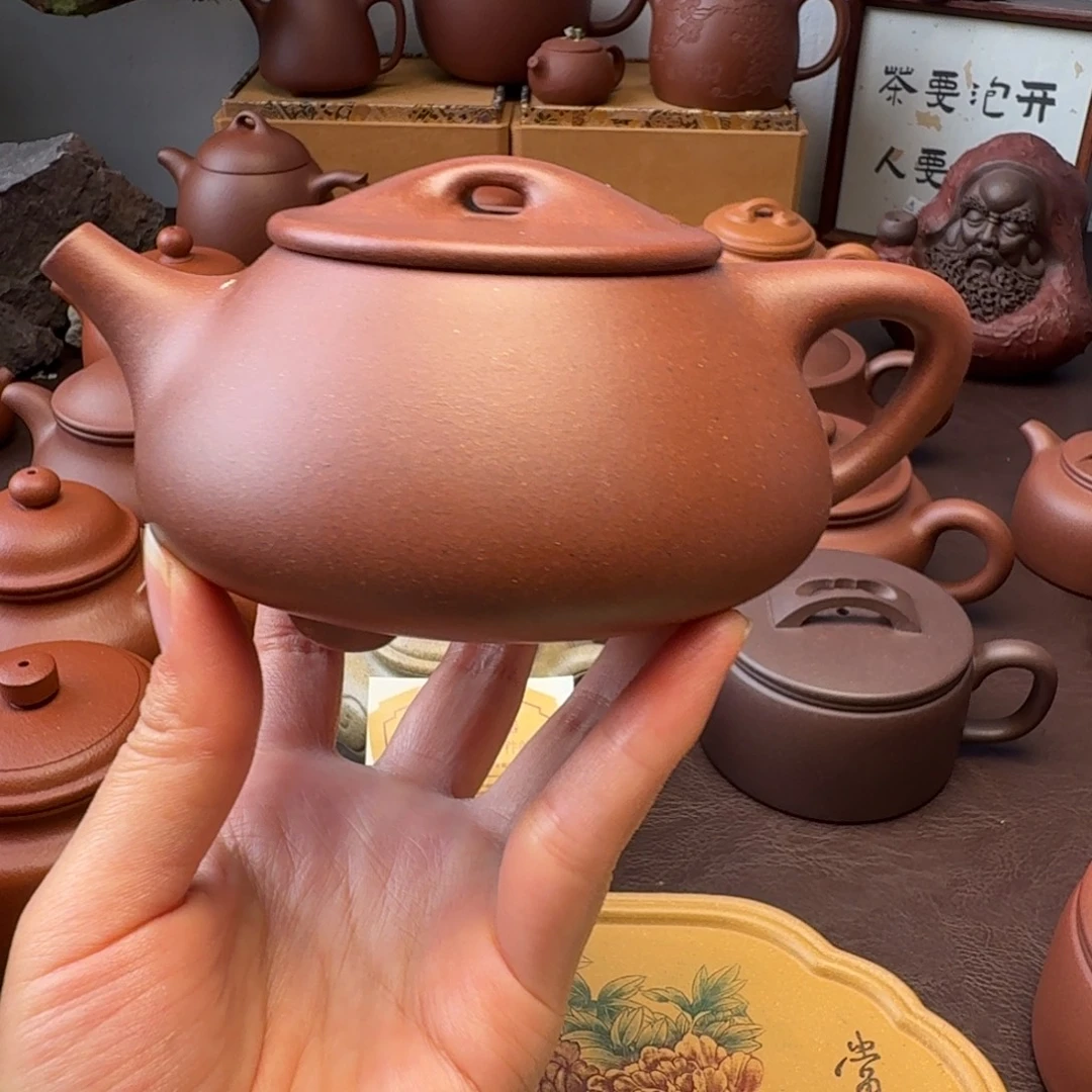 紫砂茶壶微微瑕  300大满飘  特练紫泥