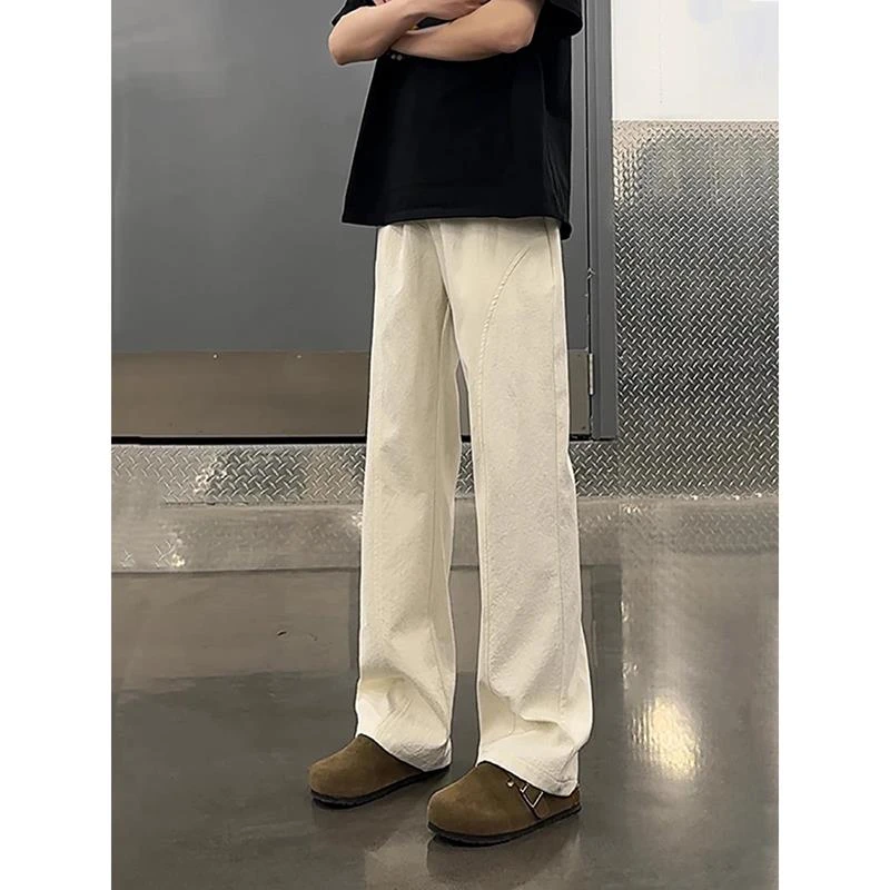 cleanfit冰丝速干裤男款夏季薄款美式弯刀裤子显高显瘦微喇工装裤