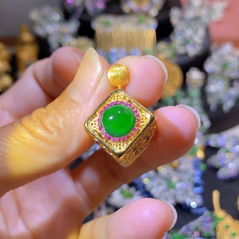 【闪购商品】银S925镶嵌挂件翡翠