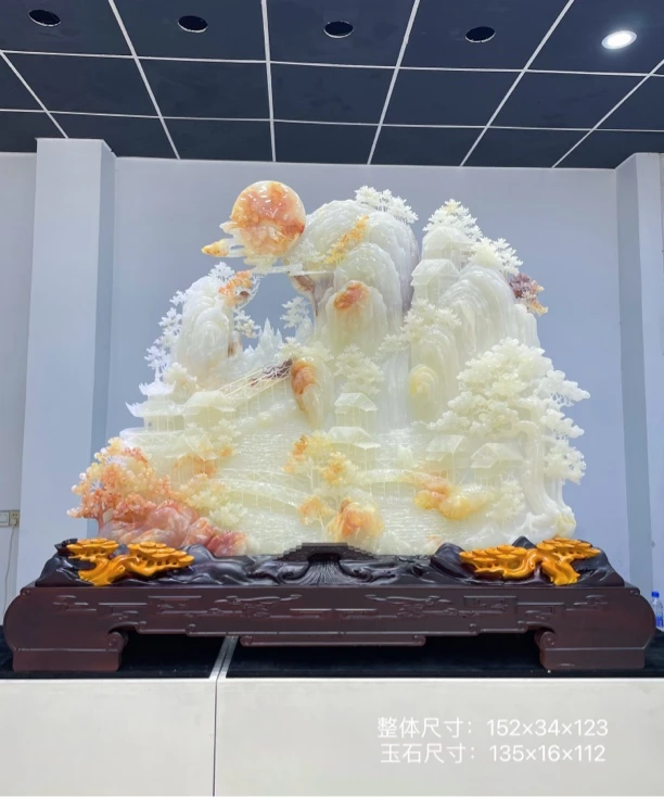 【旭日东升山水大摆件工艺品】酒店大堂别墅乔迁开业室内落地大摆件