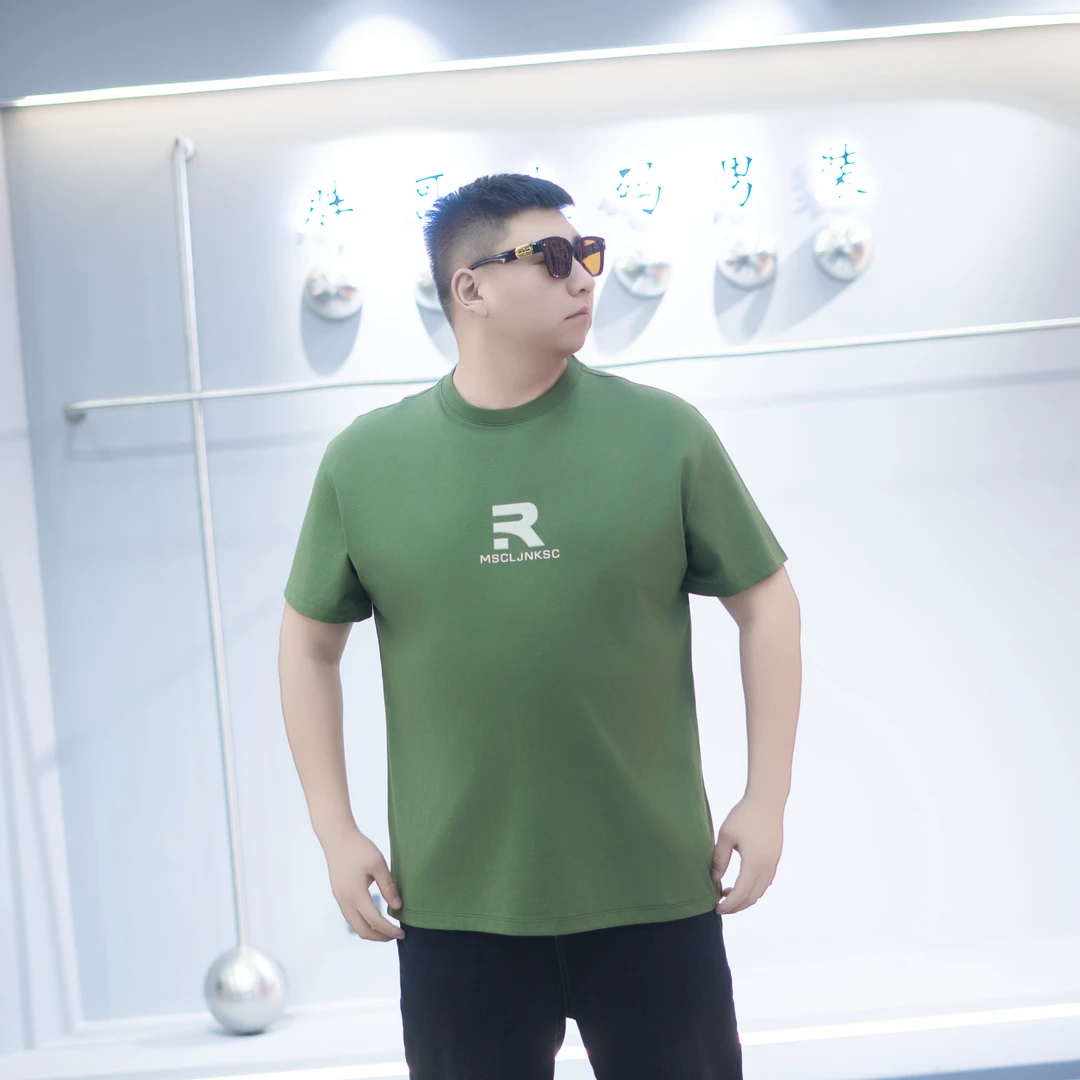 大码男装春季简约短袖71276