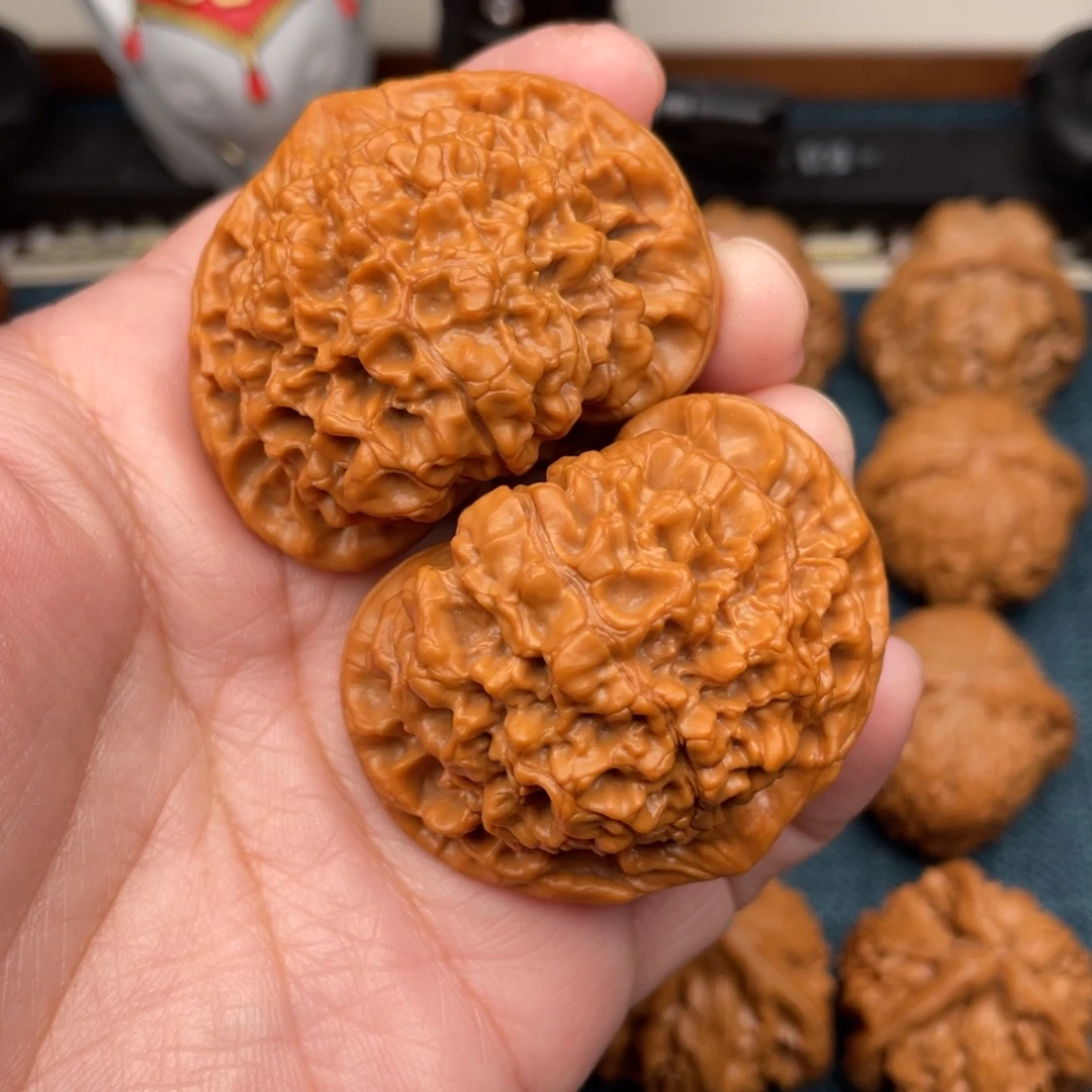 文玩核桃把件全品矮桩官帽48