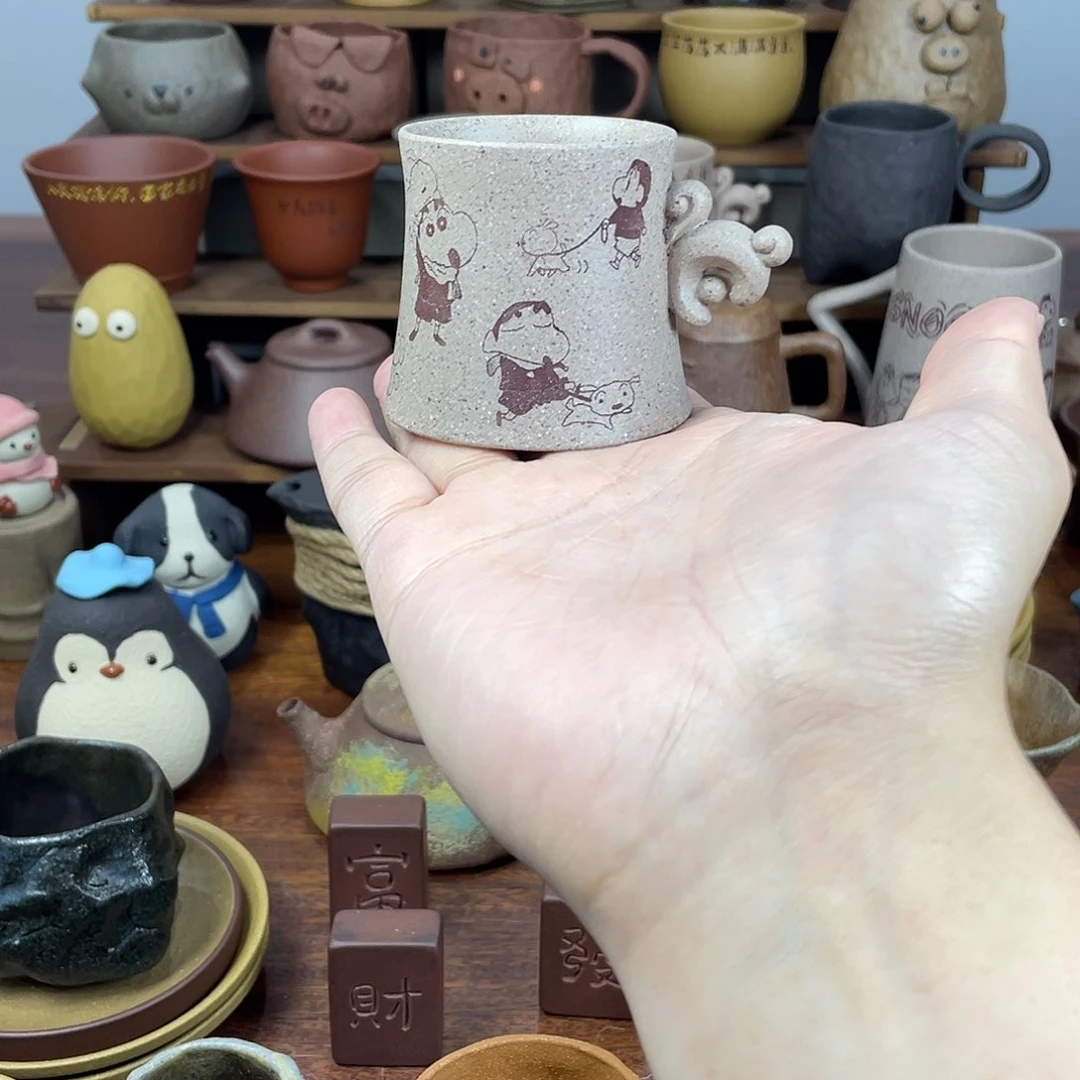 紫砂茶宠小*興蜡笔小新定制