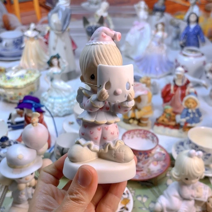 摆件欧洲中古瓷器好看冲鸭！