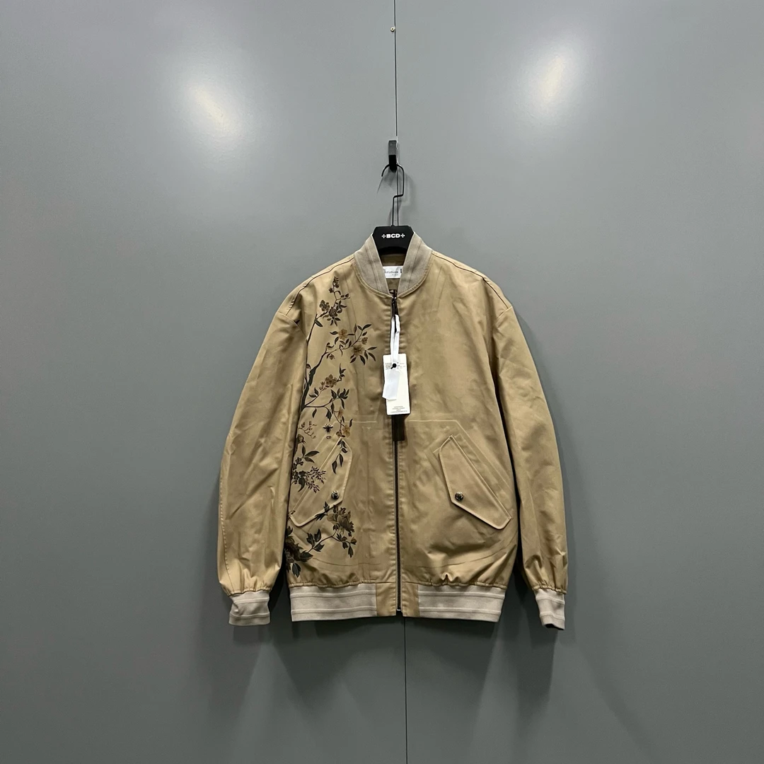 99新 DIOR/迪奥 h829 卡其色花卉印花夹克 S码 018720