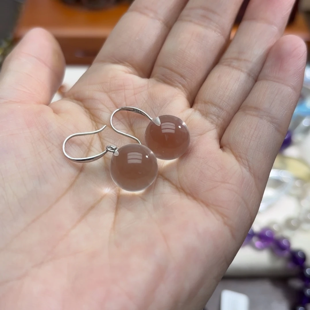 未镶嵌手链水晶耳勾