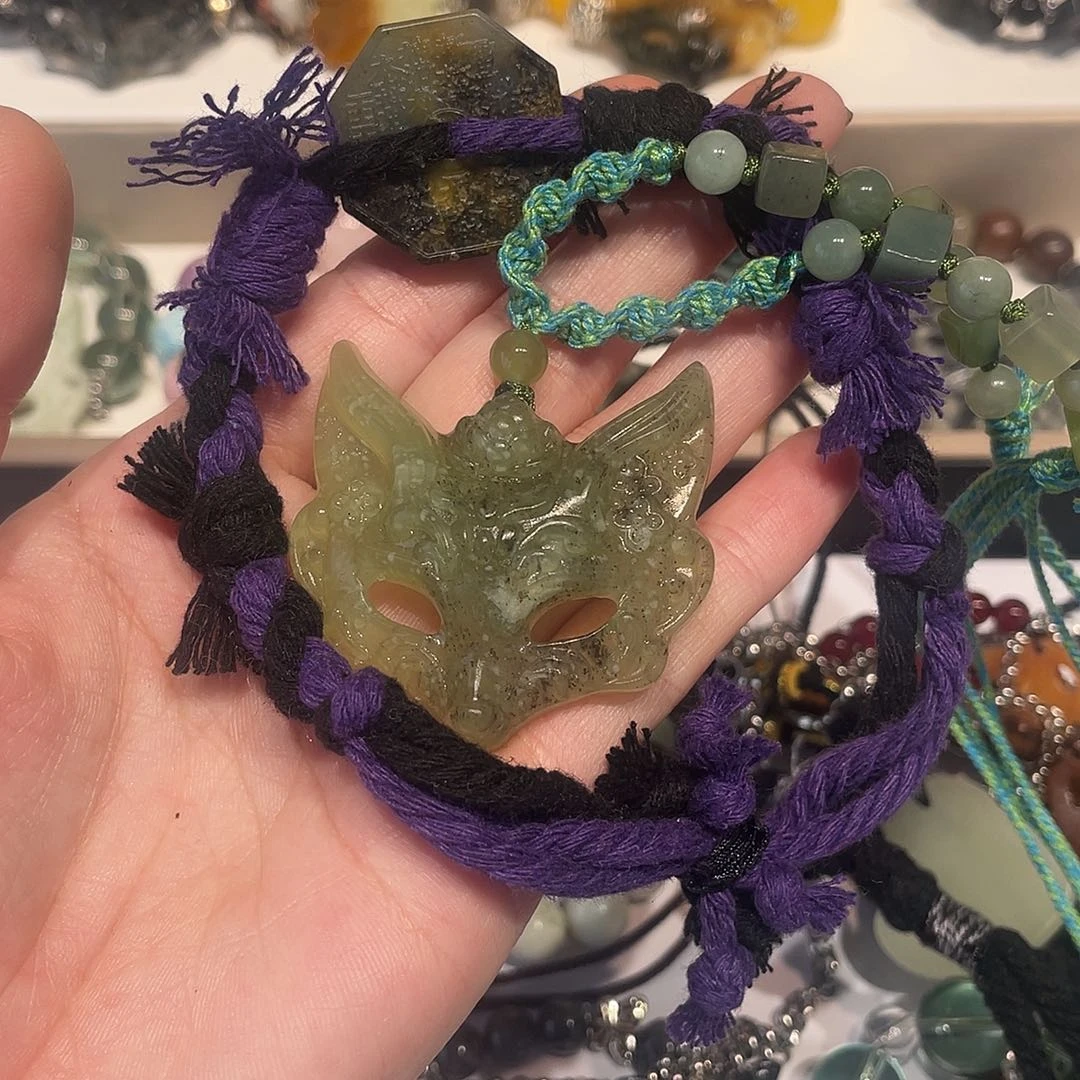 *****蛇纹石玉合金颈饰