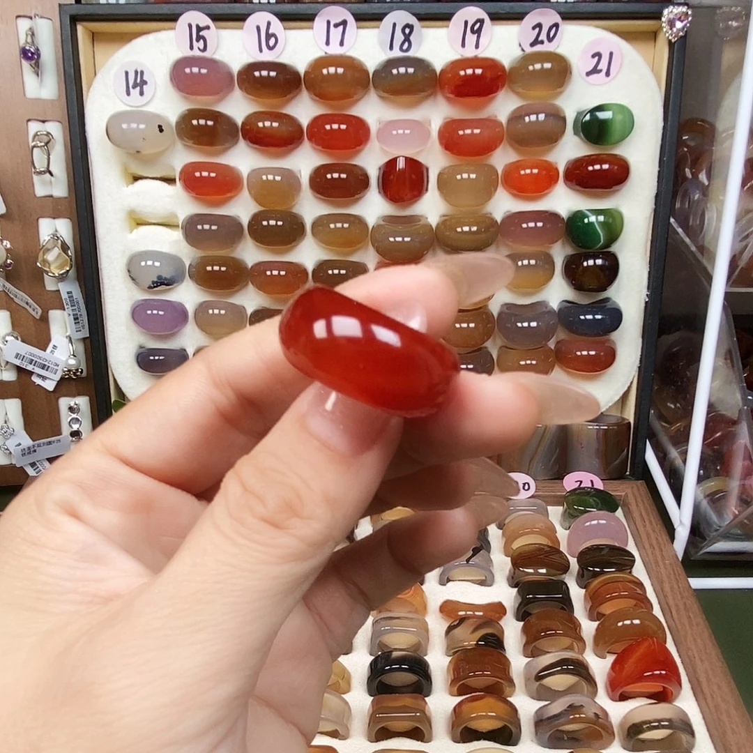 _***呀玛瑙/玉髓未镶嵌戒指