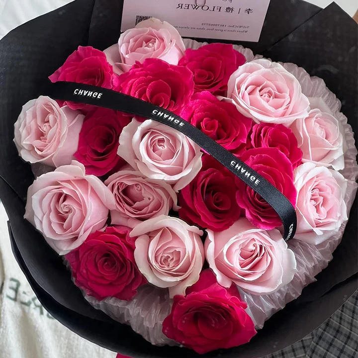 【弗洛伊德10+粉红雪山10】玫瑰 50-55cm 一单顺丰 山东基地直发