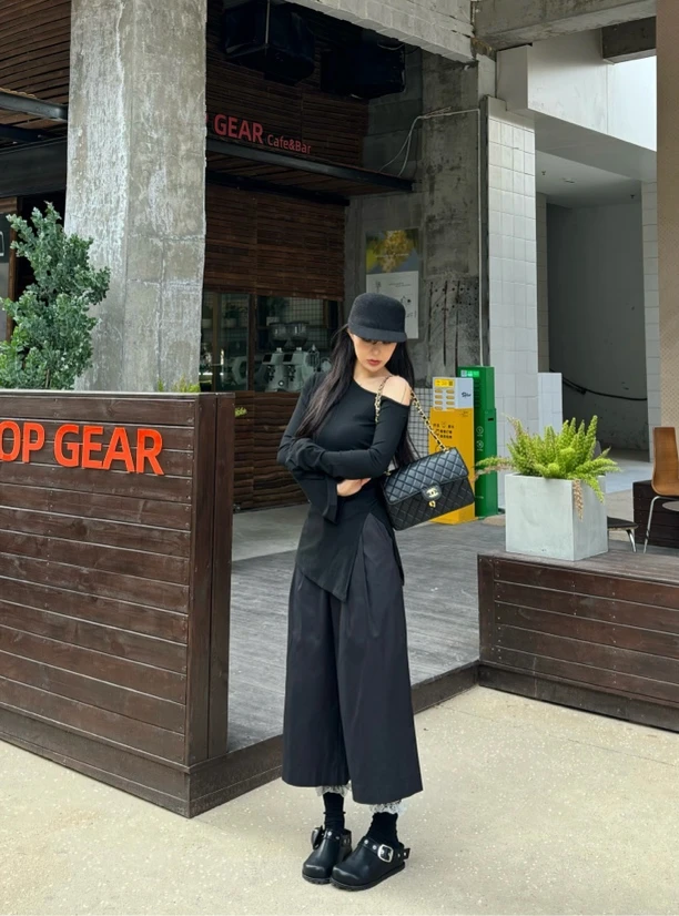 【锁骨星河】斜肩上衣/八分裤