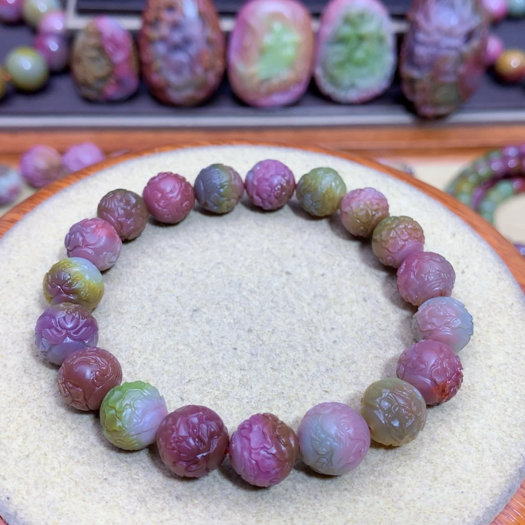 玛瑙手链未镶嵌盐源