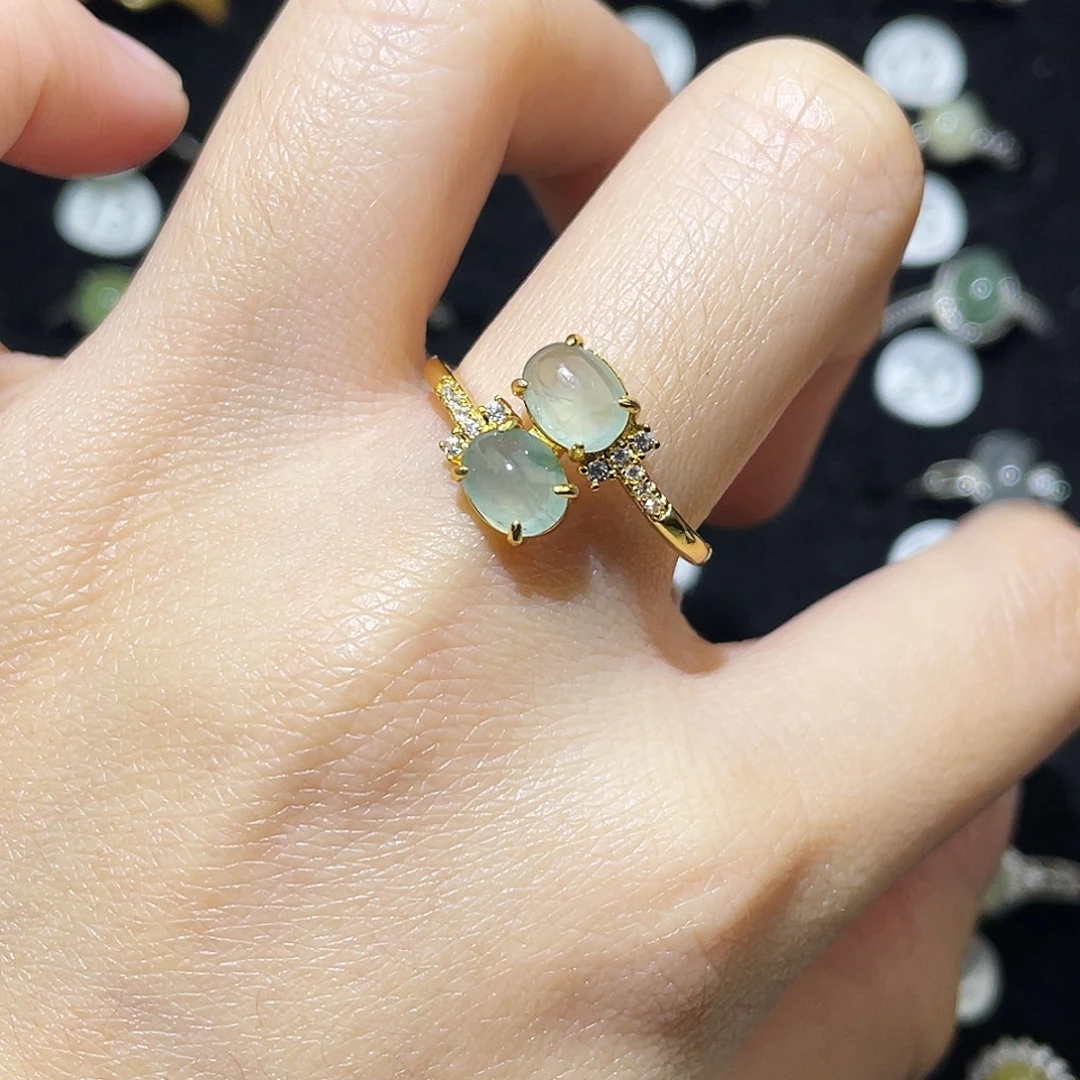 翡翠未镶嵌戒指戒指