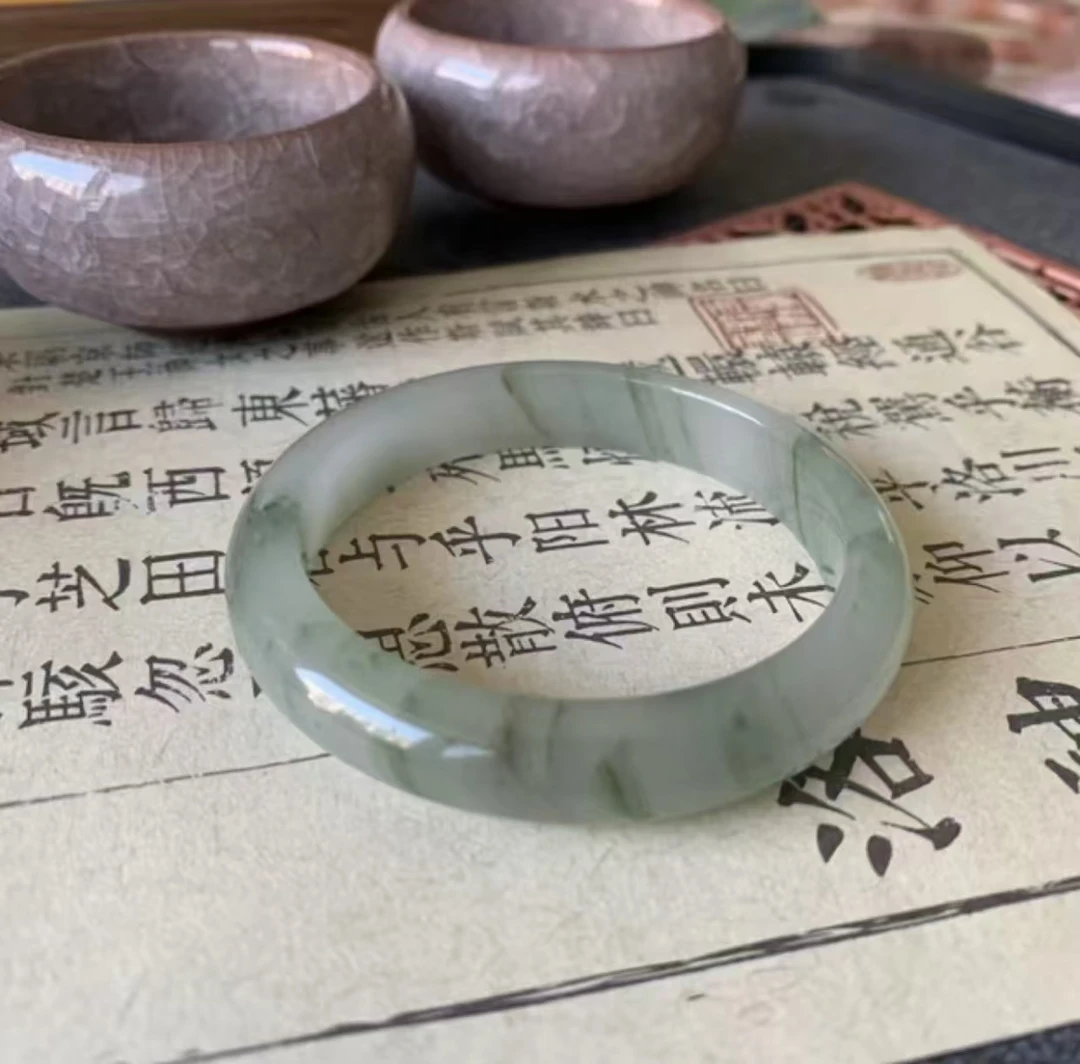 天然玉石手镯编号：D-0677