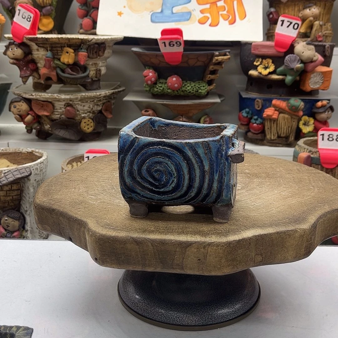 ^***师花盆青铜手捏特价