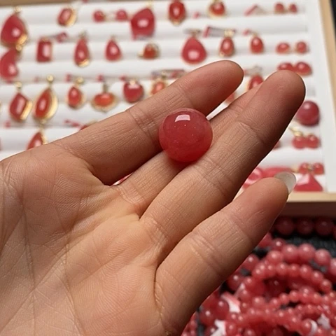 菱锰矿（红纹石）珠宝半成品未镶嵌