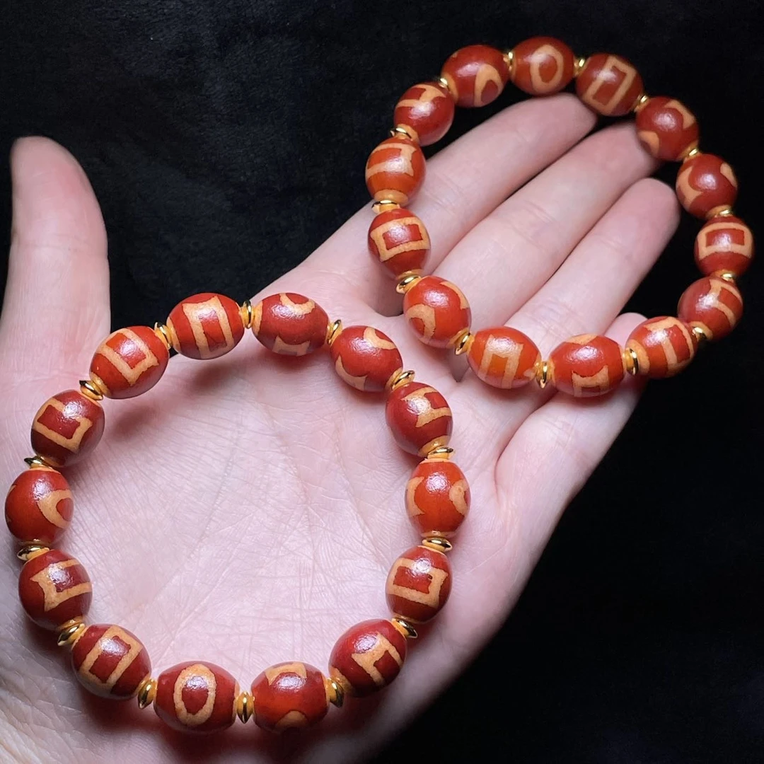 【曹美丽精选】 H54952-玛瑙单圈手串（天地）-多样性发一件-10×12mm