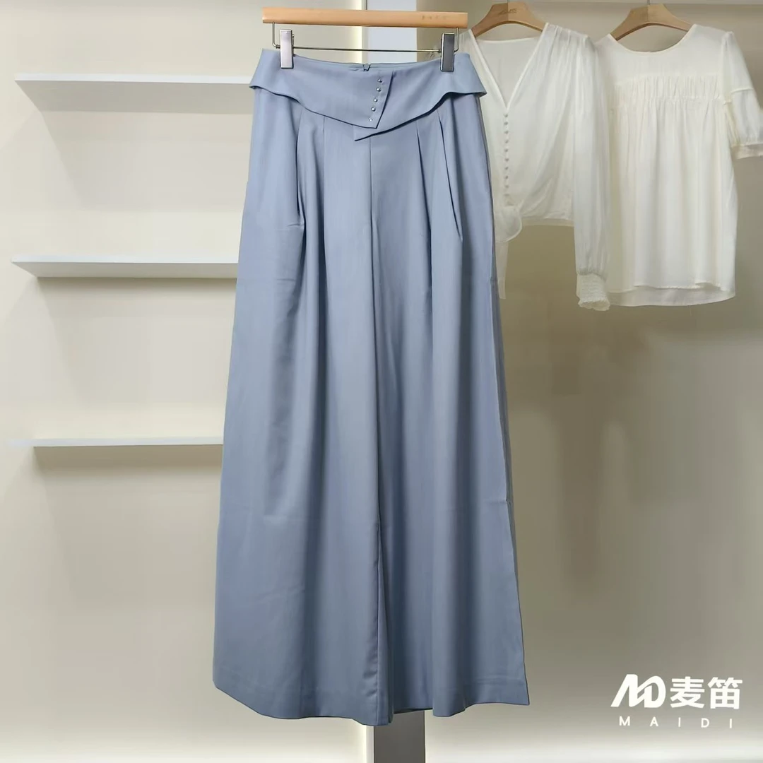 【麦笛•品牌新款】50822230 纯色百搭阔腿裤春季女装专柜正品