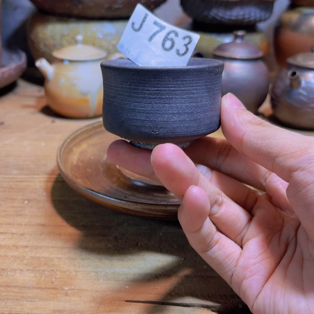 纯手工制作工艺（柴烧）裸烧纯手工制作柴烧杯763