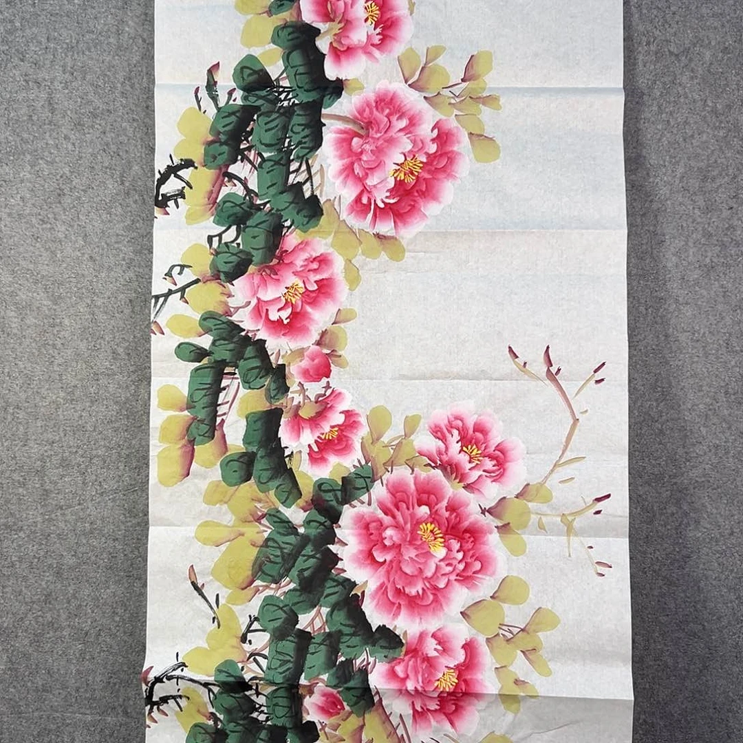 国画167 花鸟和蝴蝶都在等待它