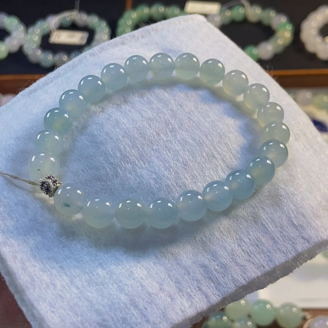 定制翡翠未镶嵌翡翠手串卡8