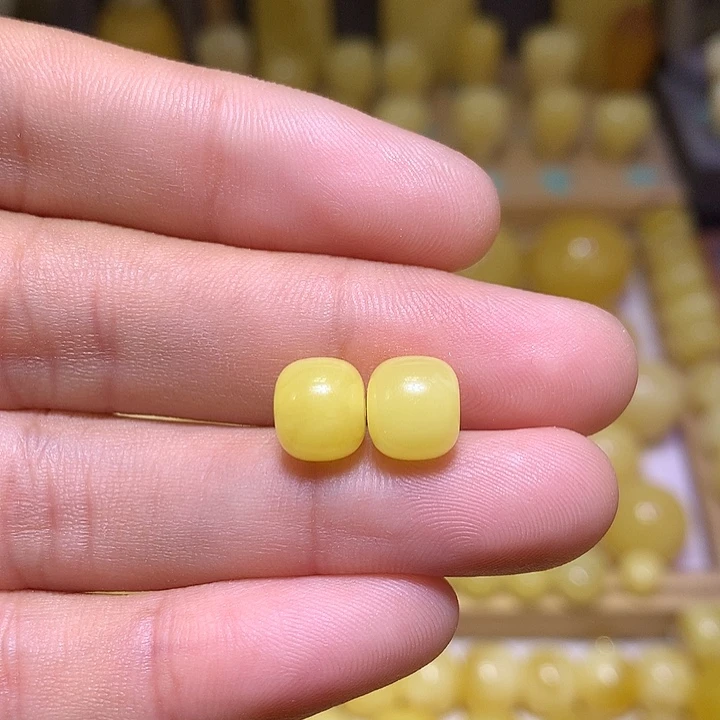 裸石蜜蜡未镶嵌天然俄料黄白花蜜蜡精工老型8.5