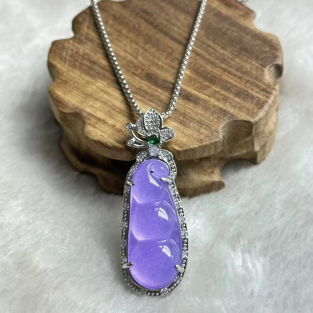 Y典藏品 紫福豆时尚吊坠美观大气美轮美奂