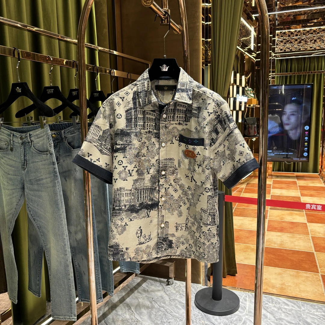 x【焱焱专属】2025夏季重磅新款设计师限定高奢百搭半袖衬衫25192