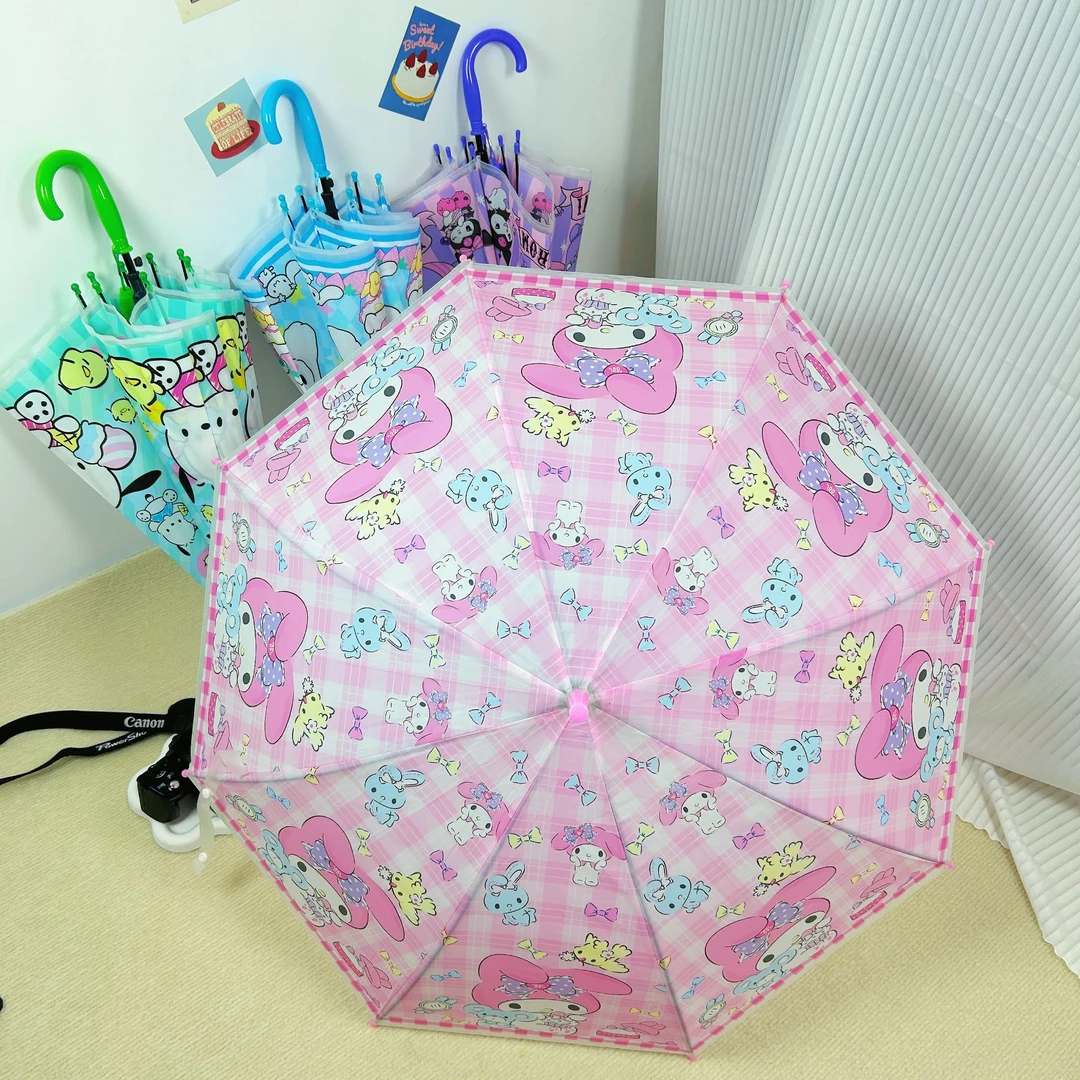半自动卡通儿童雨伞恰帕狗库洛米小粉兔小白兔上学女孩男孩伞雨伞