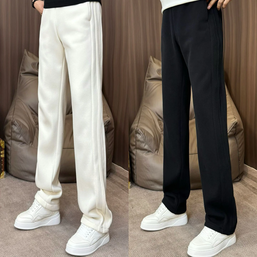 孙先生｜小众设计师款男款直筒休闲裤冬季加厚阔型休闲裤53132