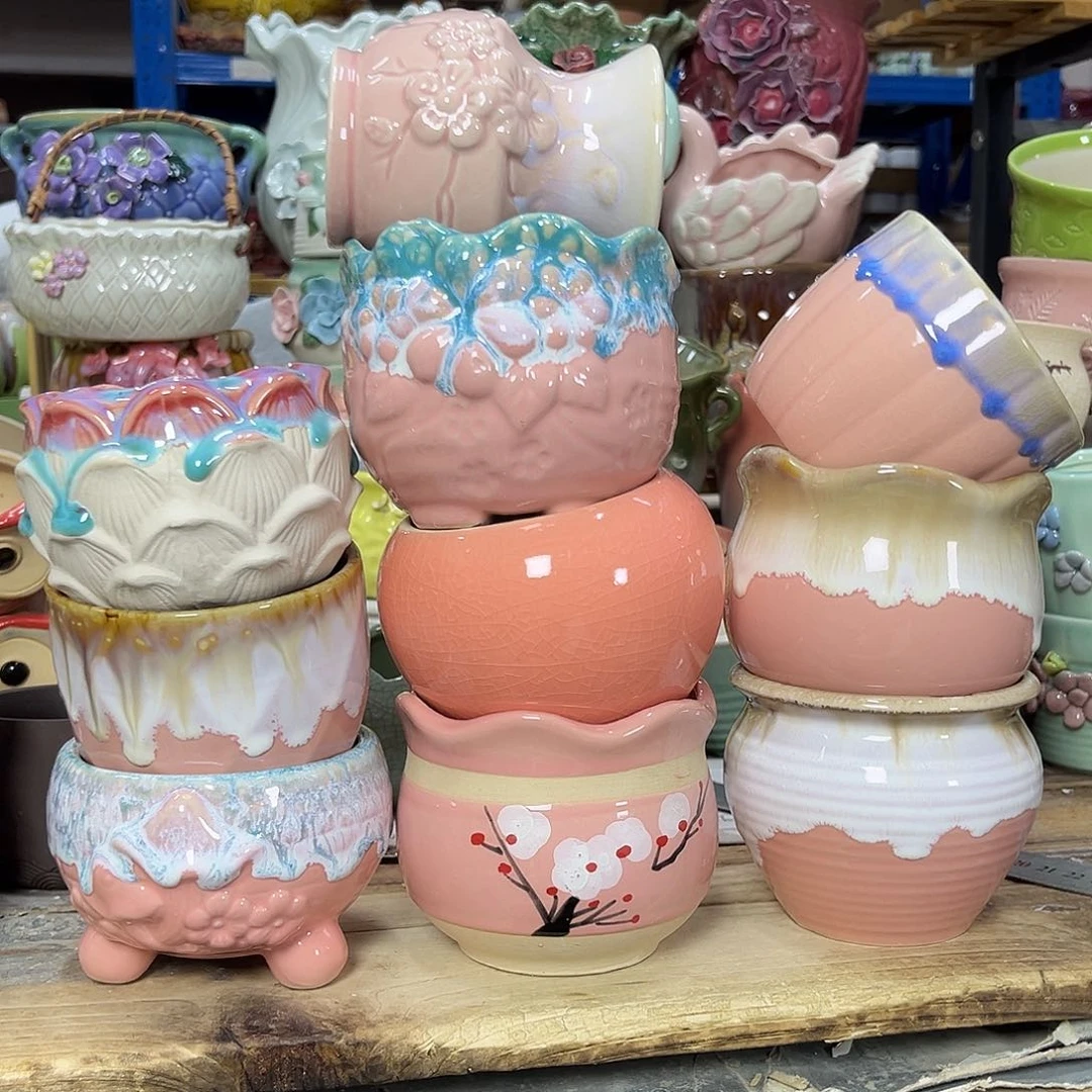 陶瓷陶瓷花盆特价上新口7-10厘米