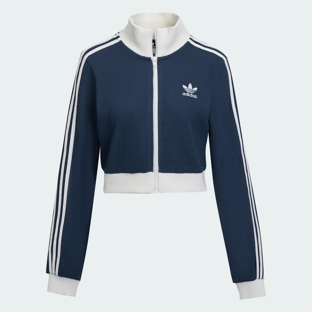 ADIDAS 三叶草CROP TRACKTOP复古短款立领运动修身夹克外套KC2646