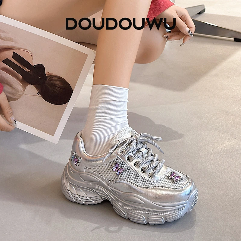 【邢珍专属】DDW网面老爹鞋2025夏季新款透气镂空运动休闲鞋蝴蝶鞋