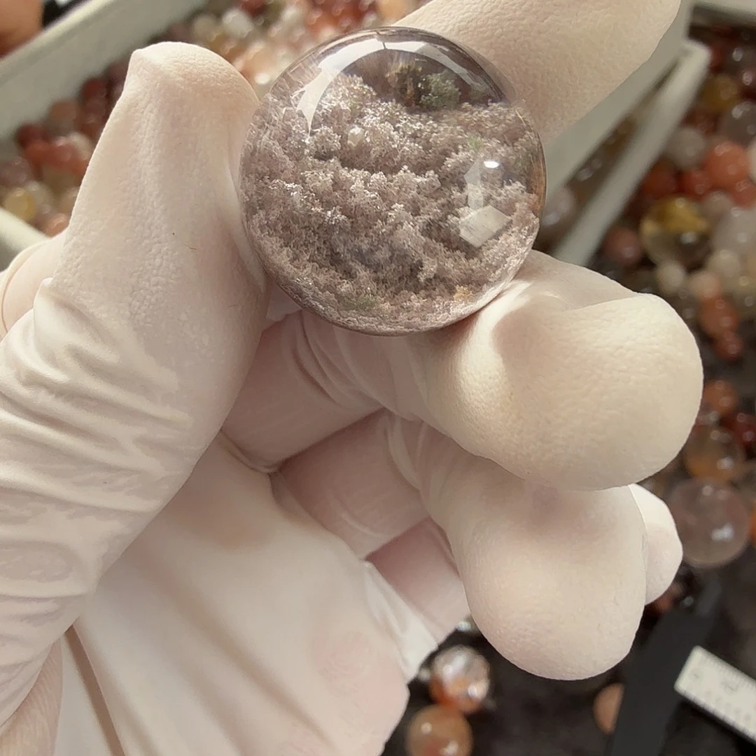 纆***瑾水晶珠宝半成品未镶嵌幽灵20.7mm定制不退换