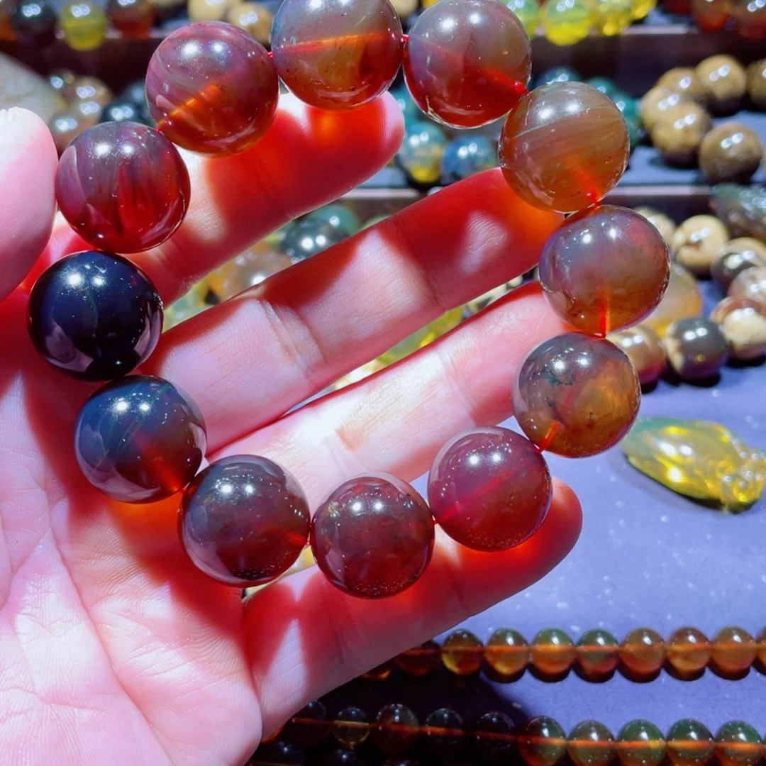 琥珀未镶嵌手链天然