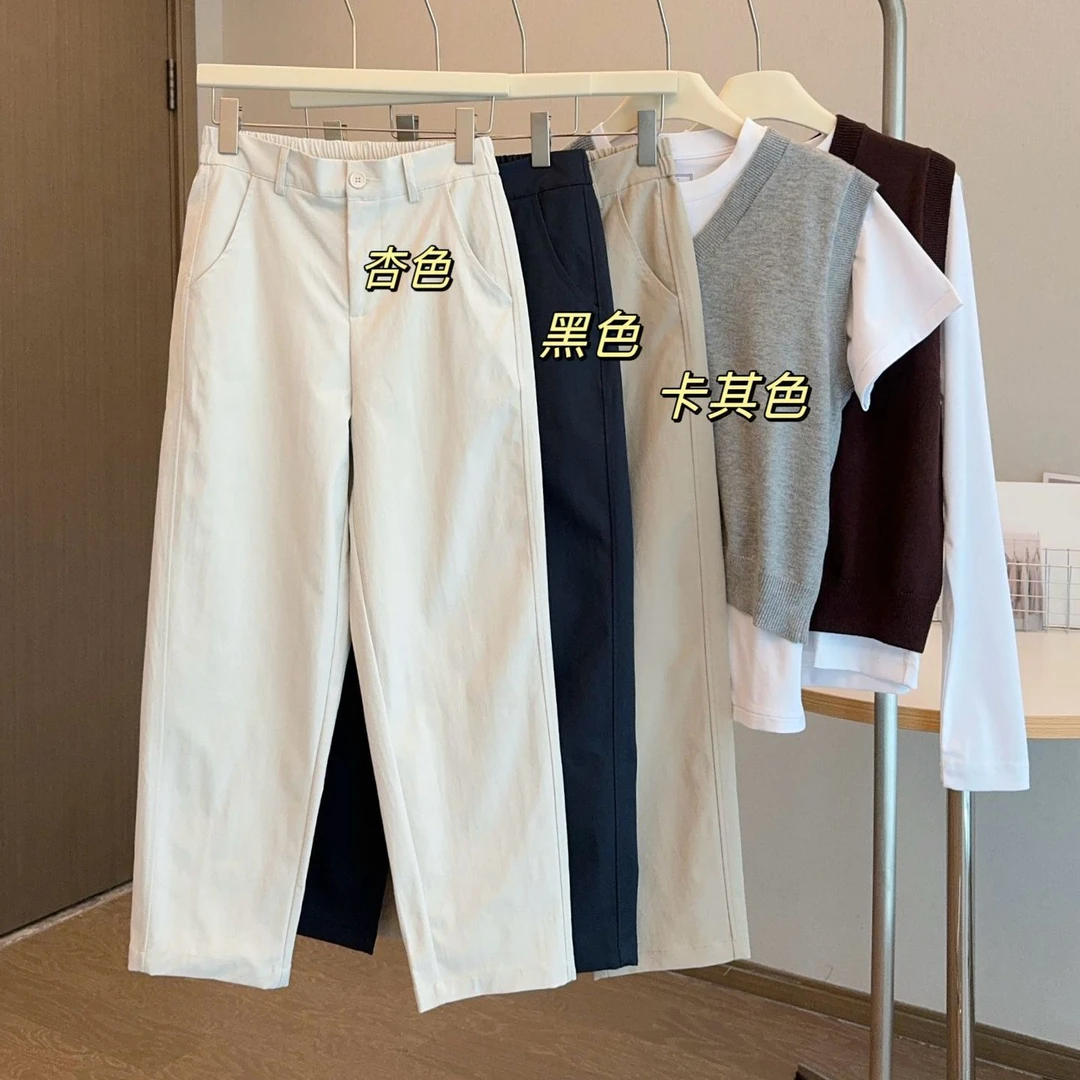 小个子九分百搭哈伦裤女2025新款夏季款梨形身材高腰显瘦镰刀裤子