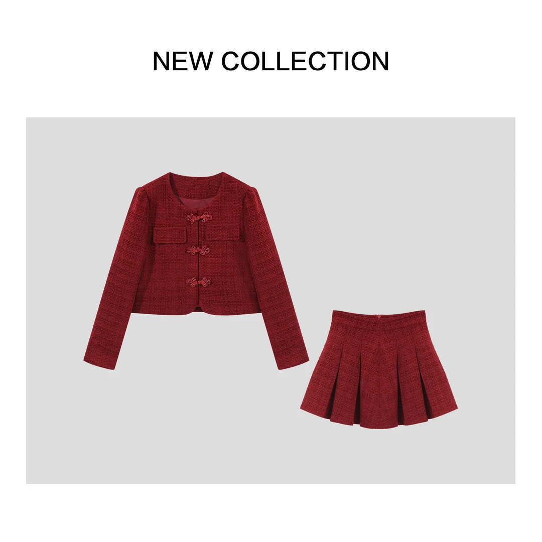 【小依专享】秋装新品百搭时尚设计感套装D3518002A-8002秋季小香风