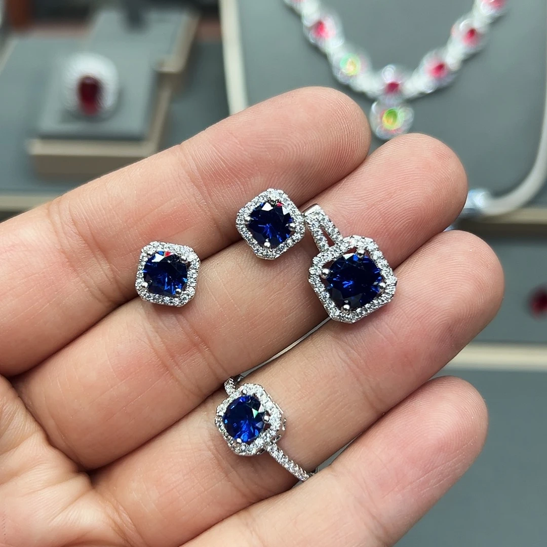 合金蓝宝石吊坠(赠链)254