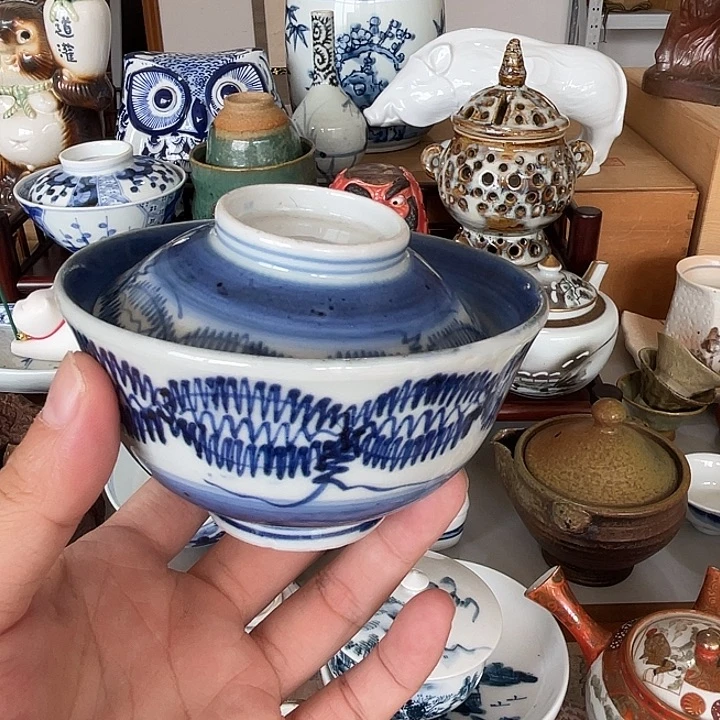 瓷片小盖碗一个不错的哦