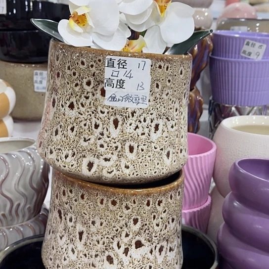 多肉绿植陶瓷花盆9.9包邮，有孔