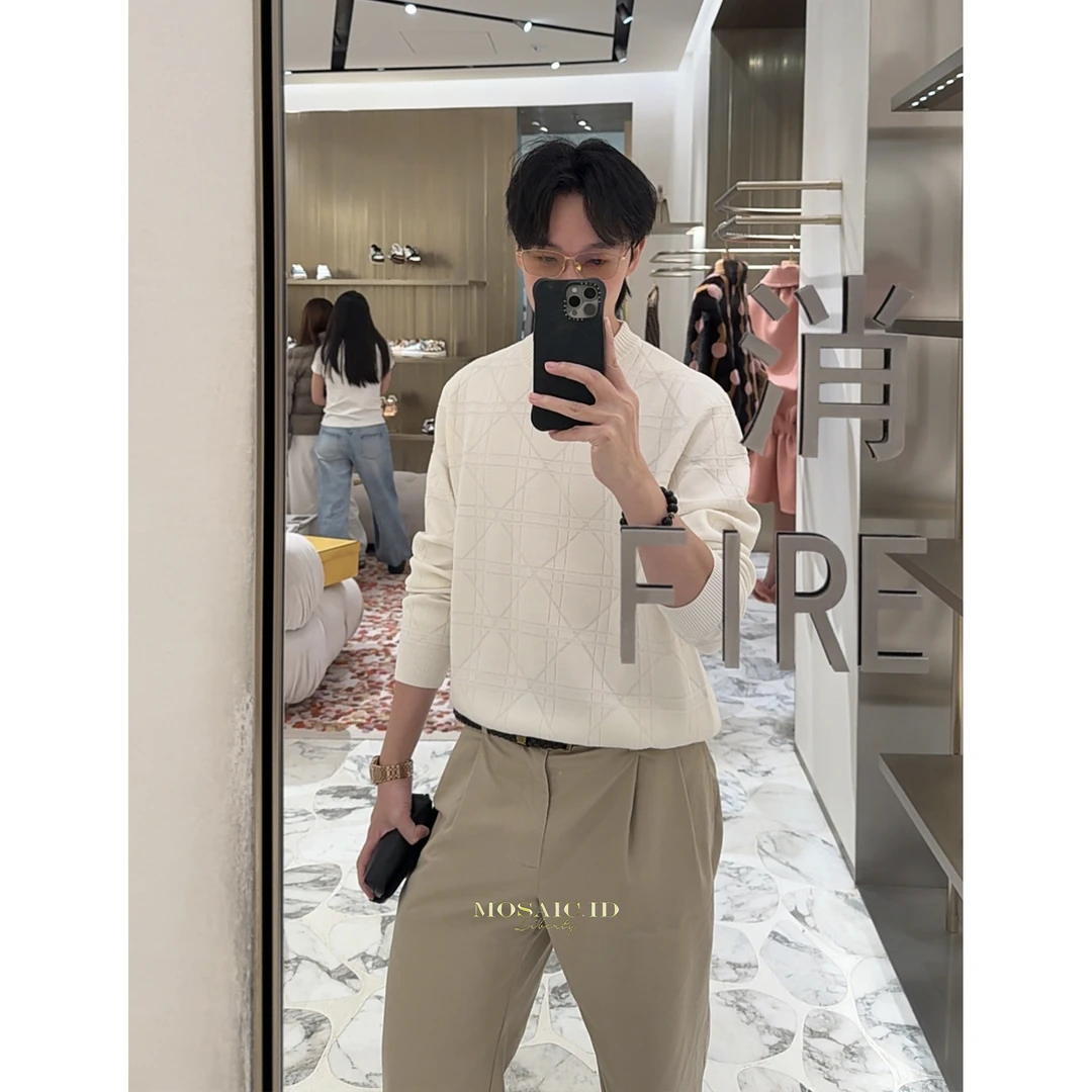 MOSAIC.ID｜高端线 戴妃格羊毛超密扎实质感针织套头毛衣