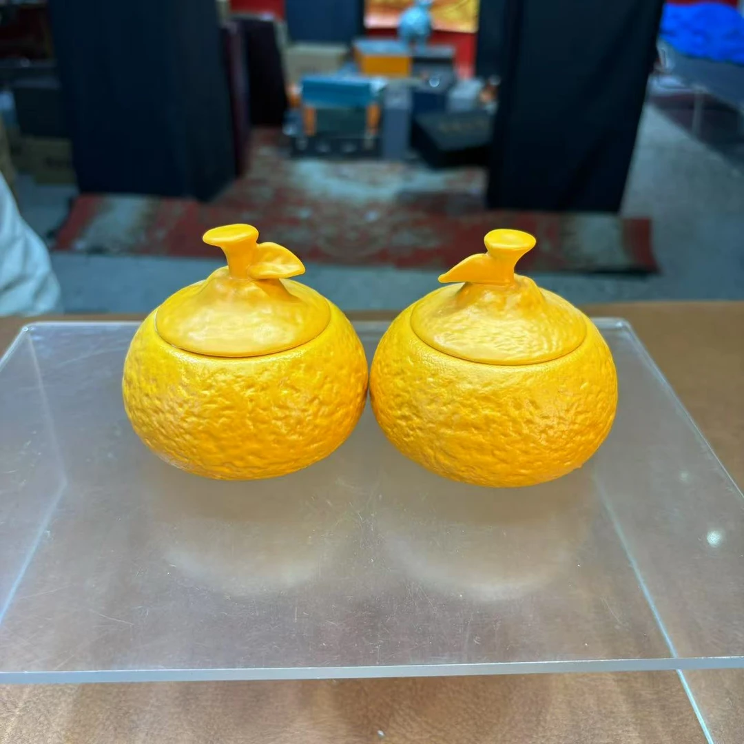 秋香 橙子茶叶罐（两个装）小容量茶叶罐密封罐储物罐-0005-2400