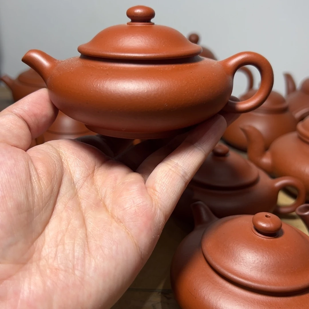 茶壶紫砂7***8赵庄朱泥矮潘