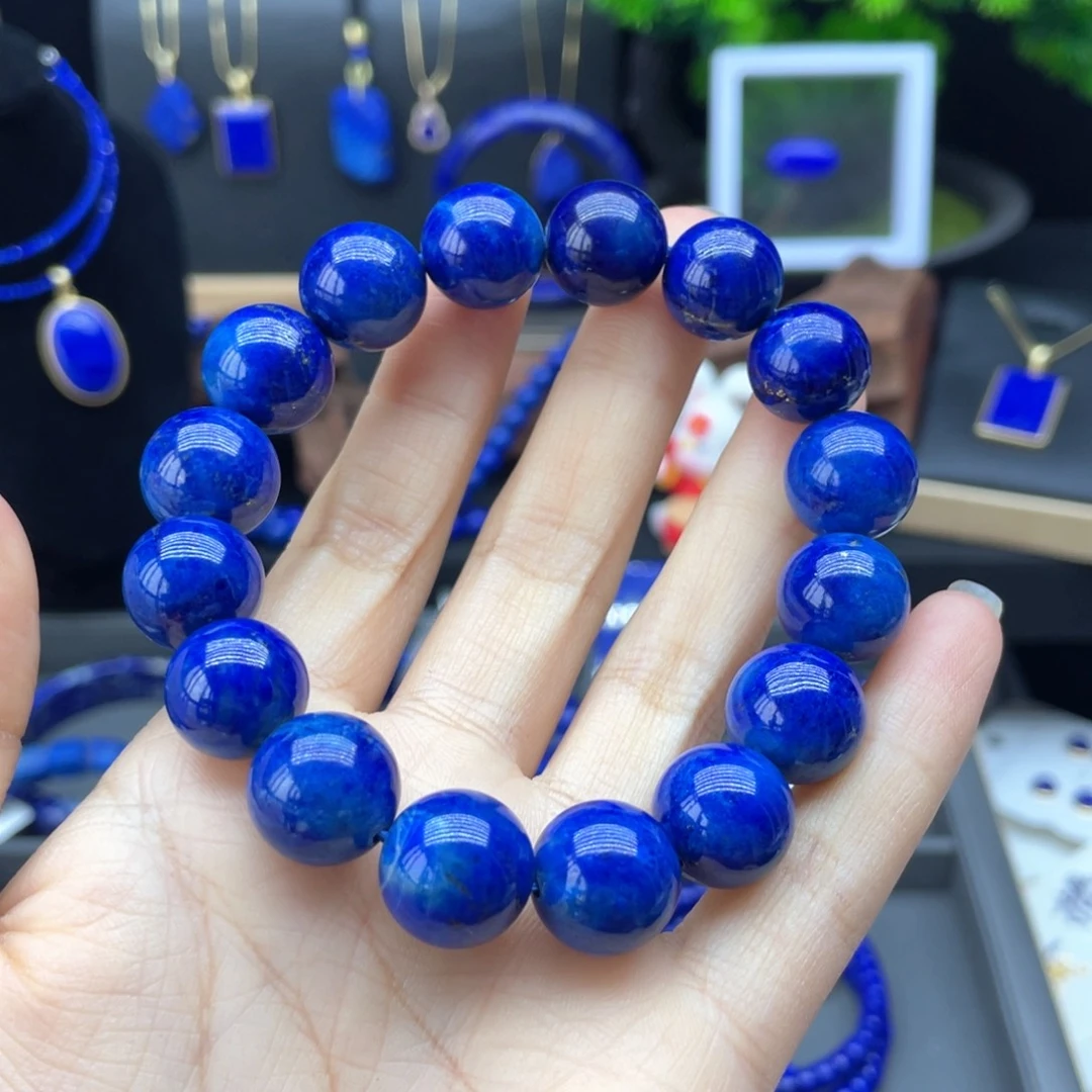 未镶嵌青金石手链13m m